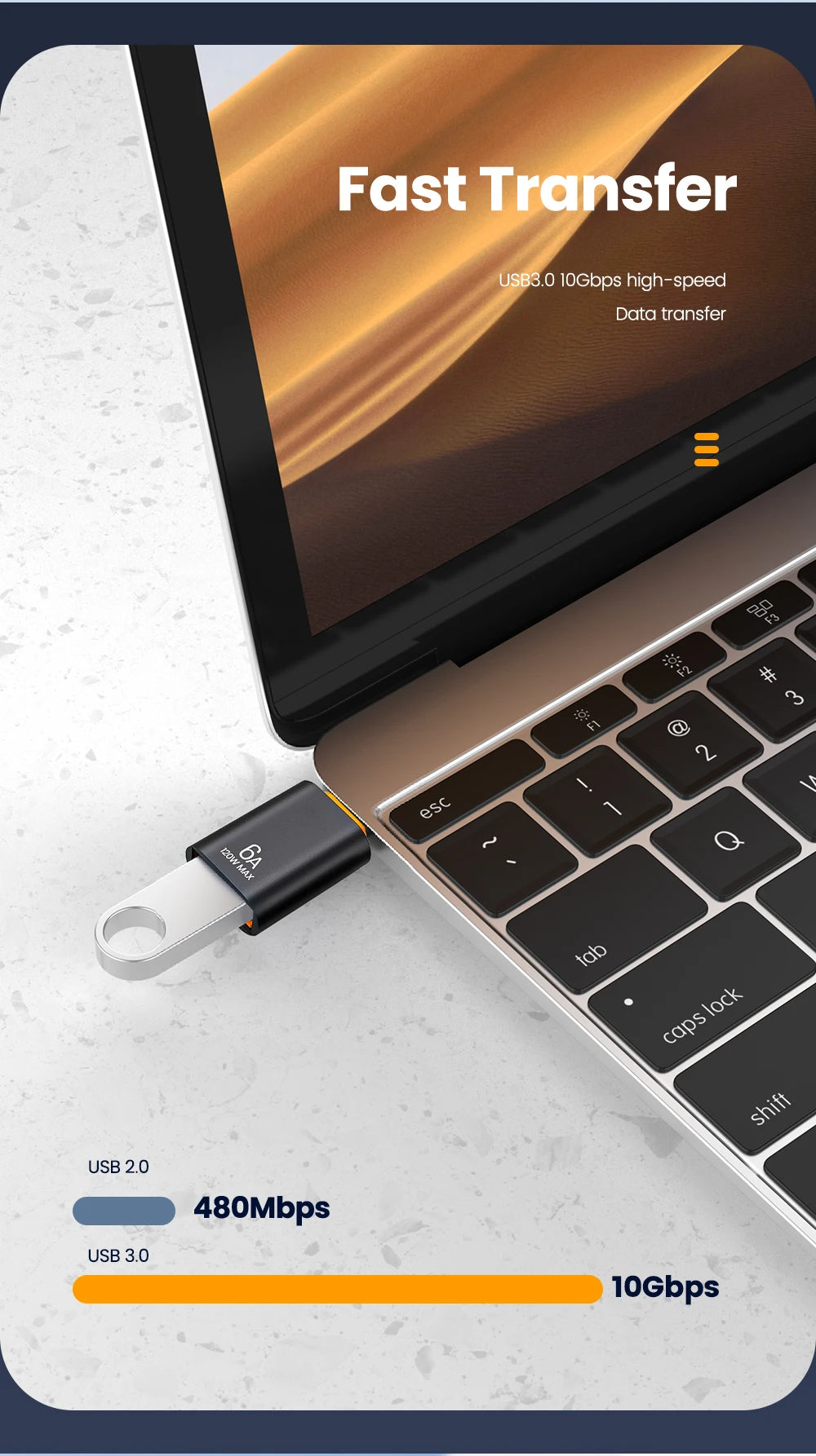 USB-C To Type C Adapter – Easy Plug & Play for All Your Devices