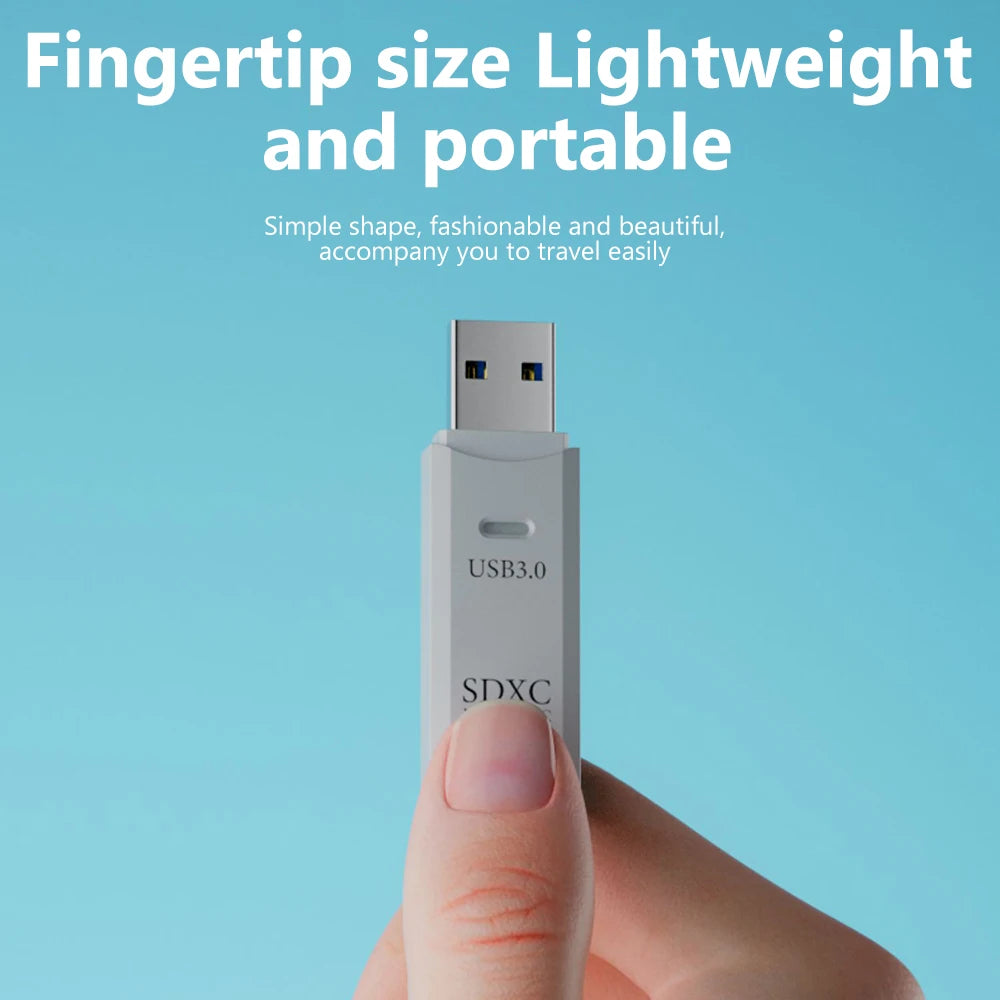 2-in-1 USB 3.0 SD & TF Card Reader – Fast Memory Adapter for PC & Laptop