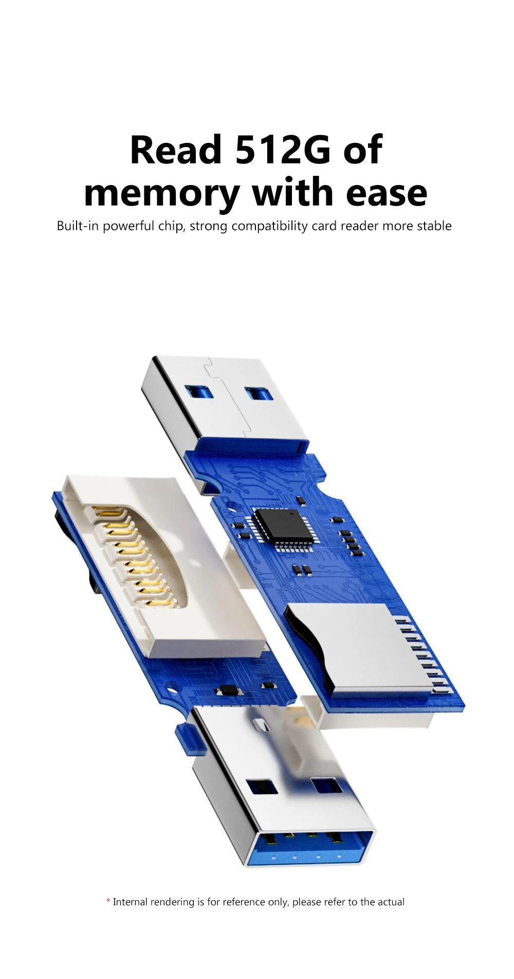 2-in-1 USB 3.0 SD & TF Card Reader – Fast Memory Adapter for PC & Laptop