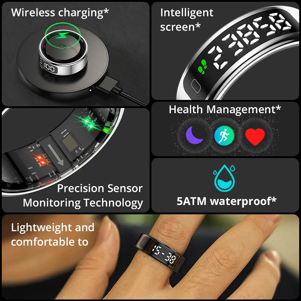 R12 Smart Ring 2025 – Fitness, Sleep & Health Manager