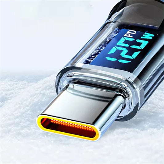 120W USB-C to USB-C Fast Charging Cable with LED Display